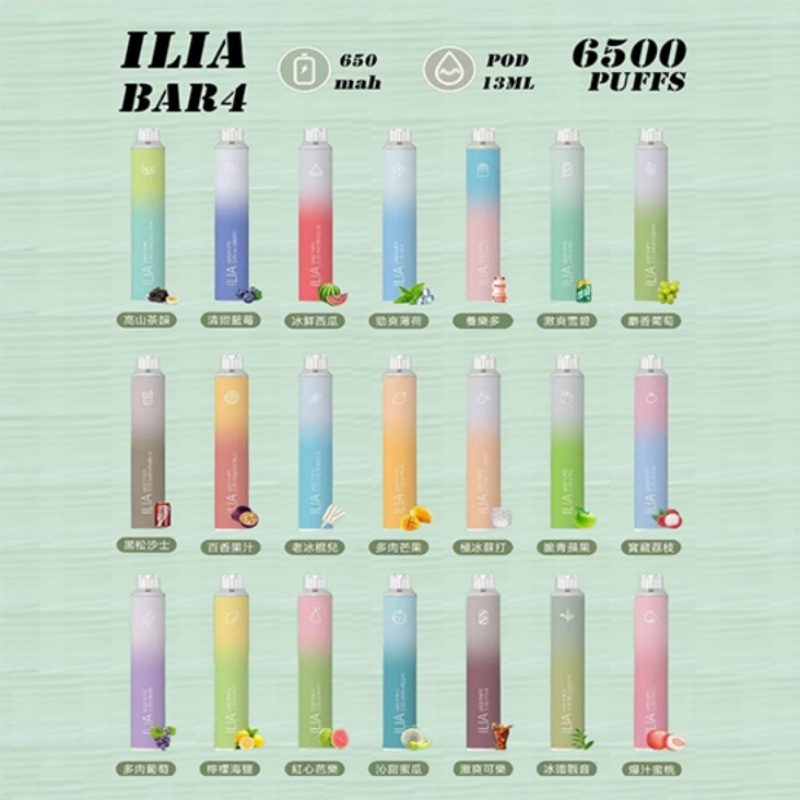 ILIA哩亞四代拋棄式6500口 拋棄式電子煙NO.1 kis5官網 新日期 10/30